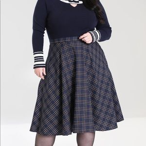 Hell Bunny Plaid Peebles Skirt